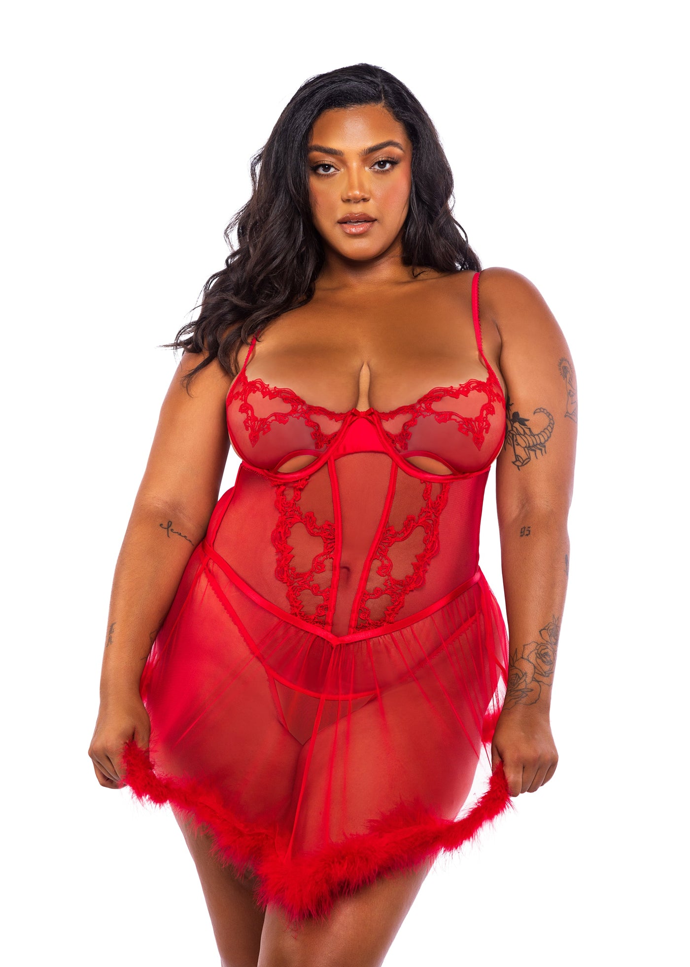 Buy Baroque Heart Babydoll 2-Piece Set