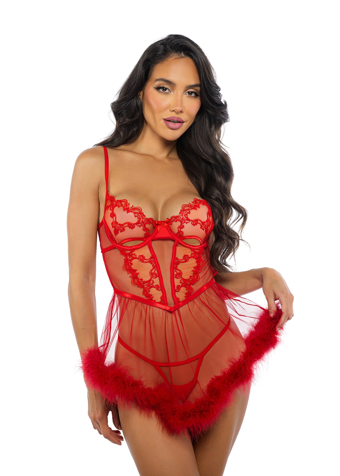 Buy Baroque Heart Babydoll 2-Piece Set