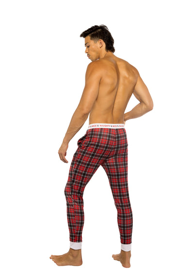 Mens Plaid Naughty & Nice Pants